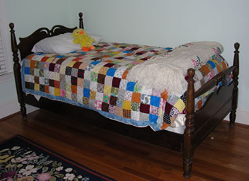 twin bed before